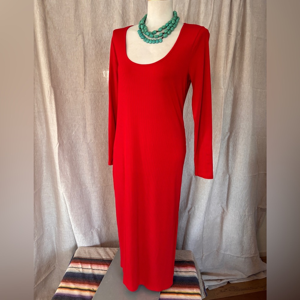 ❤️❤️❤️Banana Republic Vibrant Red Long Sleeve Casual Dress❤️❤️❤️